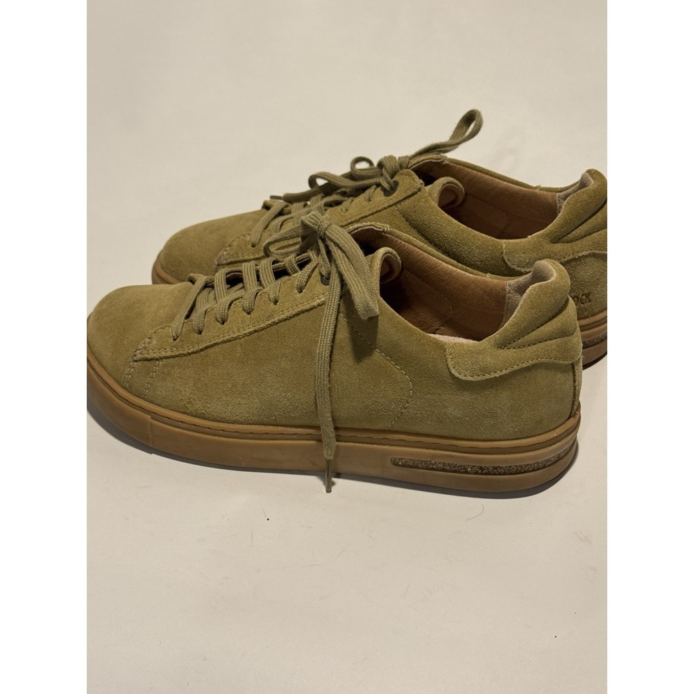 BIRKENSTOCK Bend Low 39 / 8 Khaki Suede Sneakers Lace-up Shoes - Picture 2 of 9